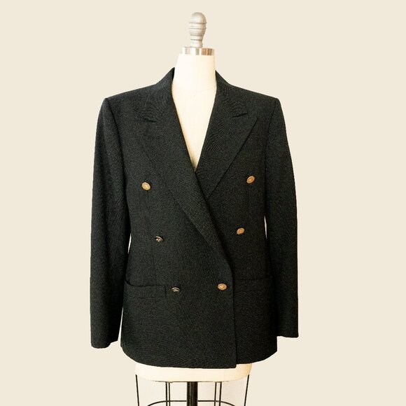 Vintage Burberry's Double Breast Blazer Small - Picture 2 of 7